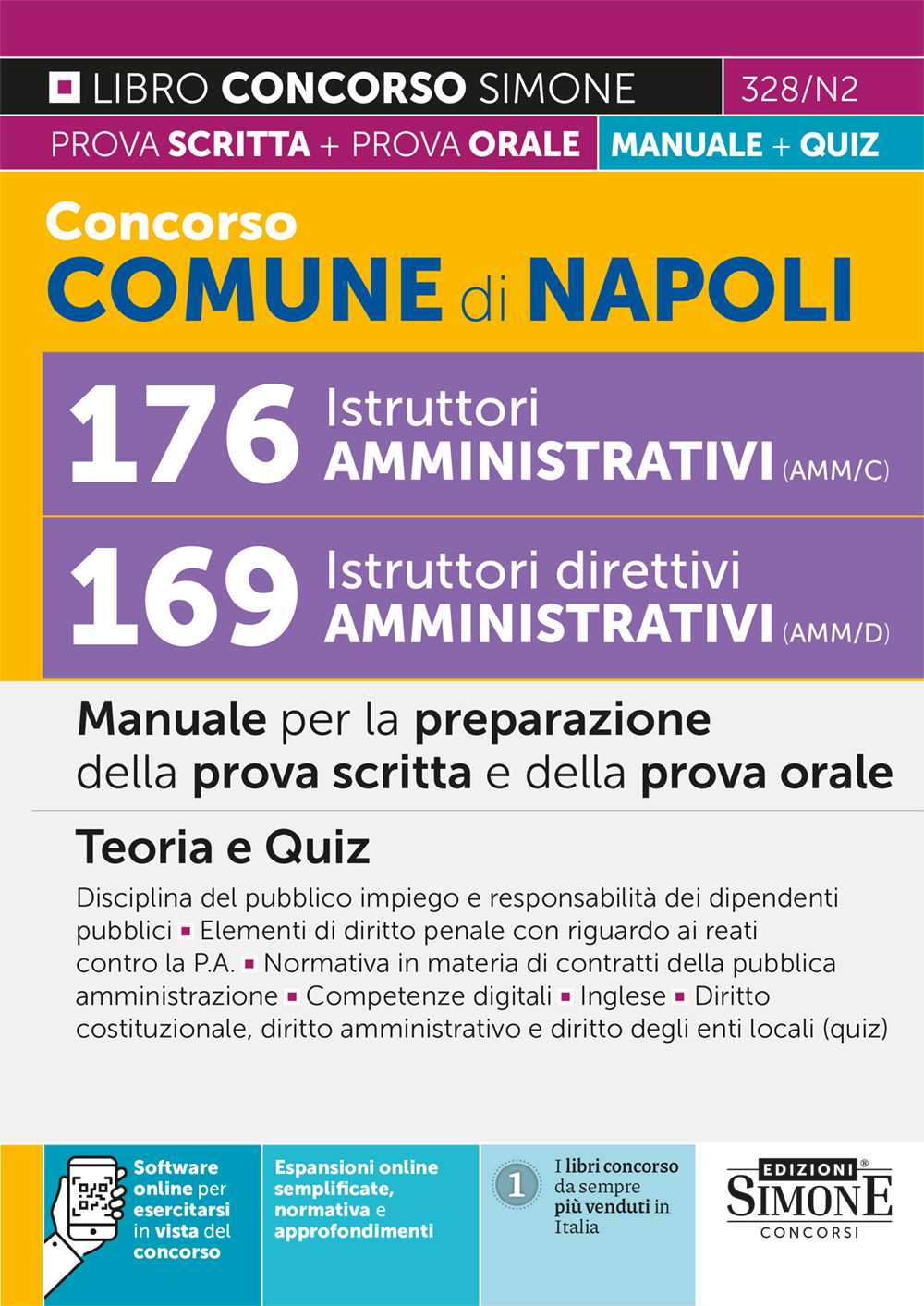 Concorso Comune di Napoli 176 Istruttori amministrativi AMM/C – 169 Istruttori direttivi amministrativi AMM/D – Manuale - 328/N2