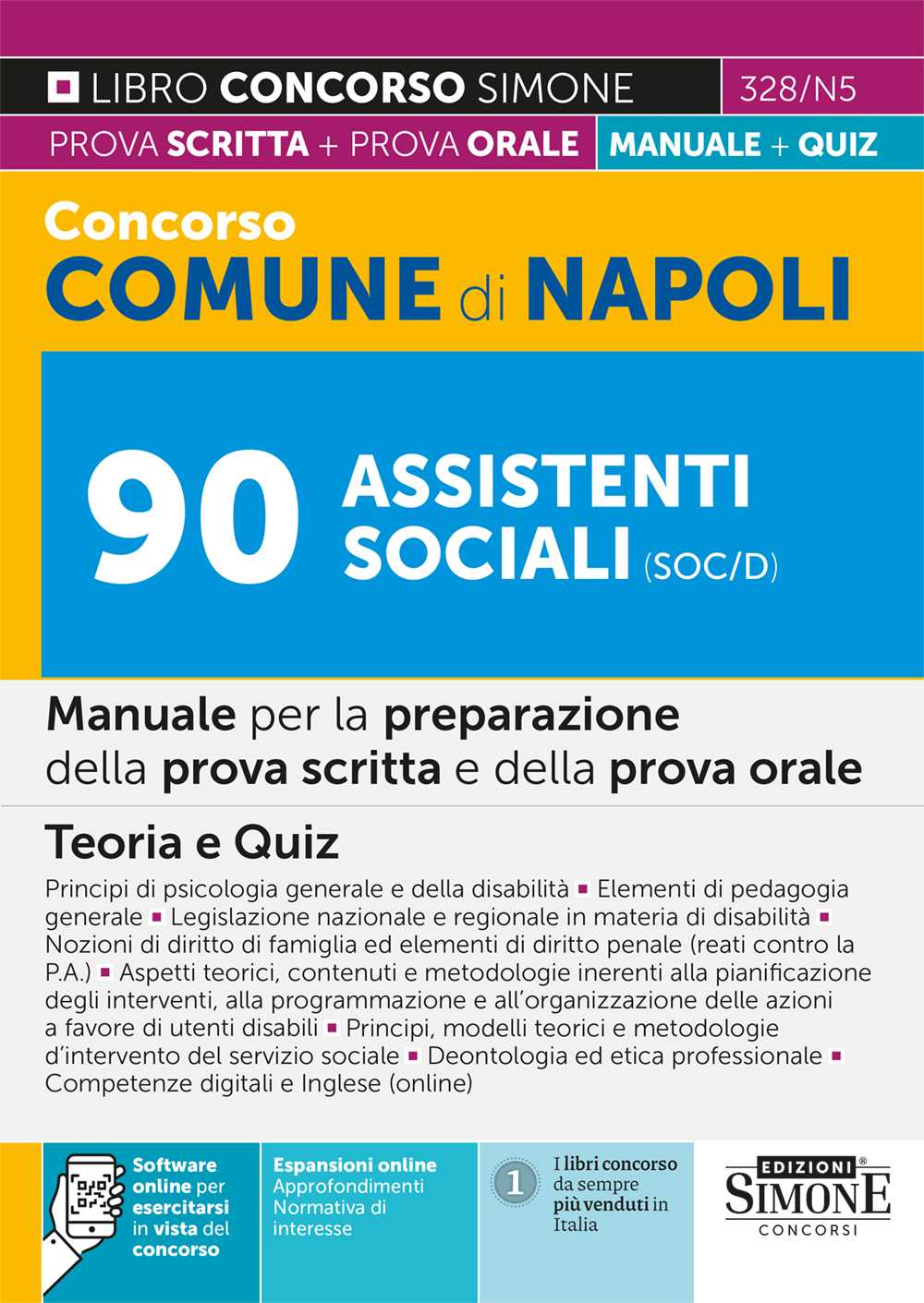 Concorso Comune di Napoli 90 Assistenti sociali SOC/D – Manuale - 328/N5