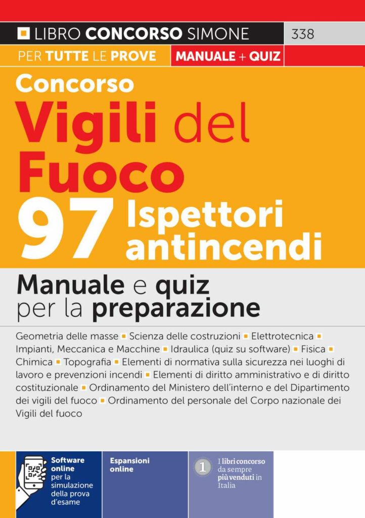 Concorso Vigili Del Fuoco 97 Ispettori - Manuale - Edizioni Simone