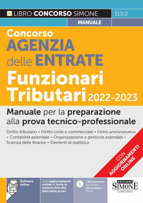 Concorso Agenzia delle Entrate - Funzionari tributari 2022-2023 - Manuale di preparazione - 313/2