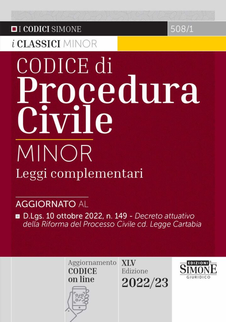 Codice di Procedura Civile Minor - Leggi complementari