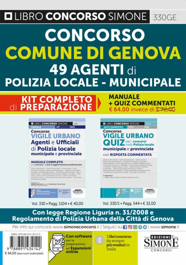 Concorso 49 Agenti di Polizia Locale Genova