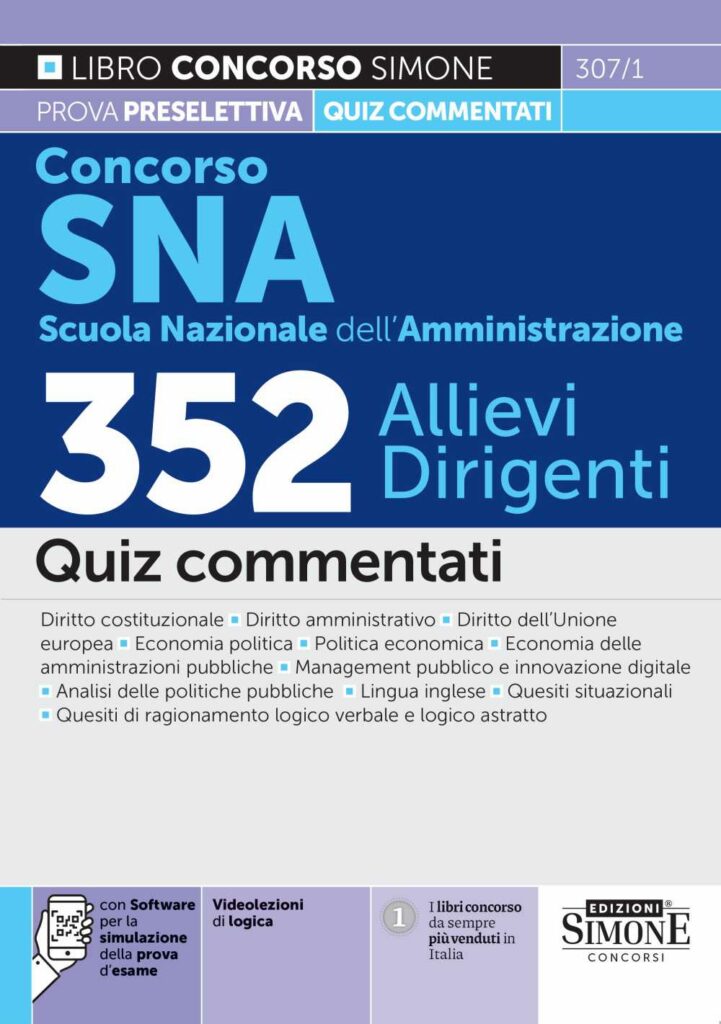 Manuali Concorso Sna Allievi Dirigenti Edizioni Simone