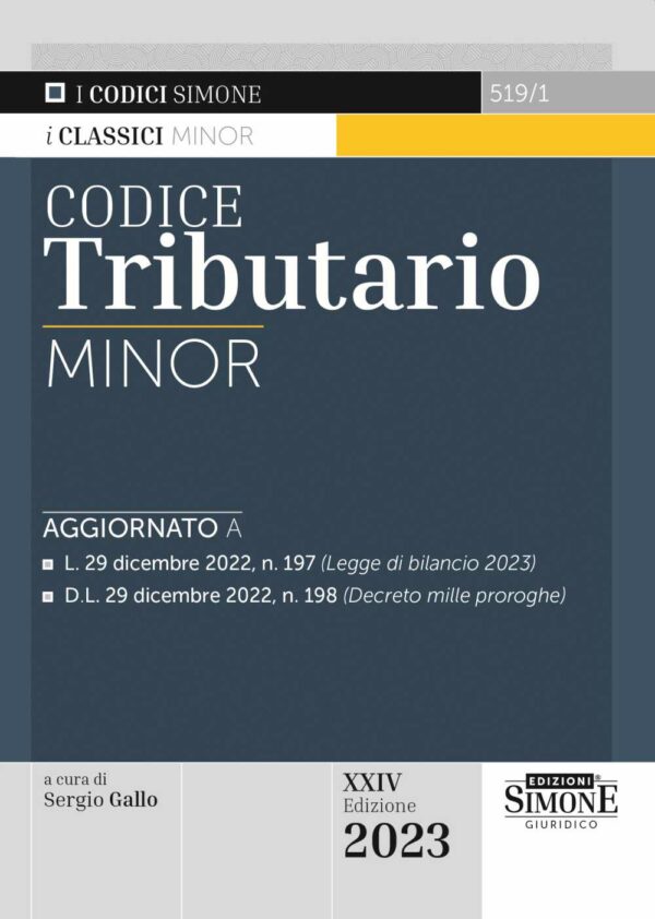nuovo Codice Tributario Minor 2023
