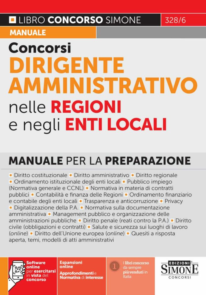 Concorsi Dirigente Amministrativo nelle Regioni e negli Enti Locali - Manuale - 328/6