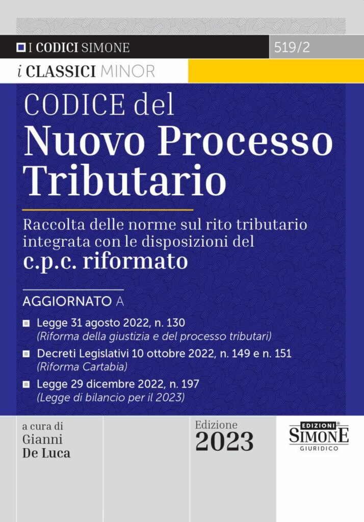 Codice Del Nuovo Processo Tributario Edizioni Simone