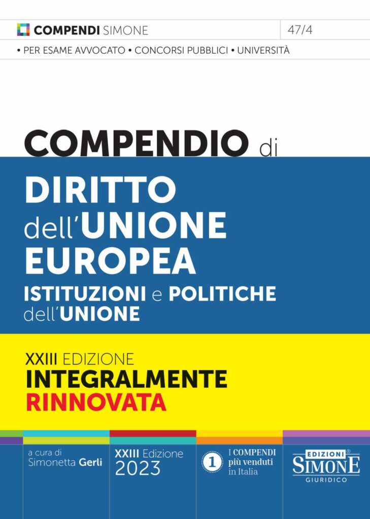 Compendio di Diritto dell’Unione Europea 2023