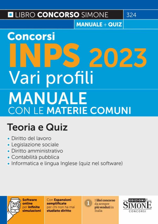 Concorsi INPS 2023 Vari profili - Manuale - 324