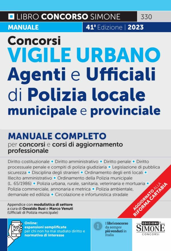 Concorsi Vigile Urbano - Agenti e Ufficiali di Polizia locale, municipale e provinciale - 330
