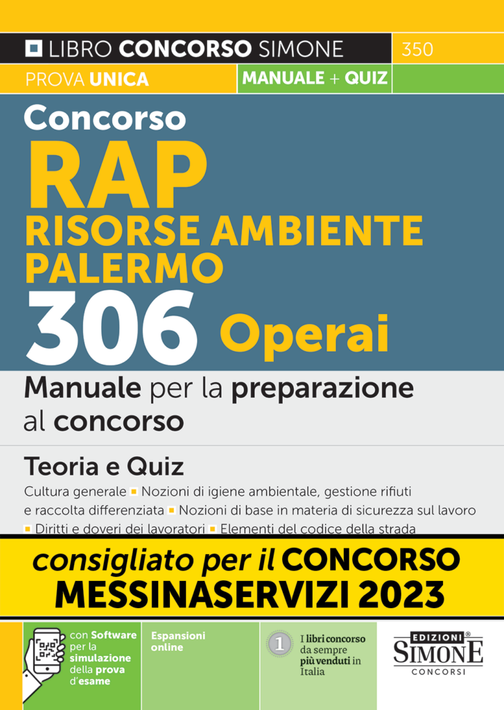 Concorso RAP Risorse Ambiente Palermo 306 Operai - Manuale - 350
