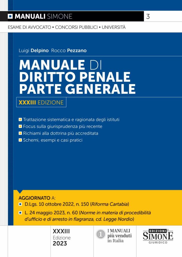 Manuale di Diritto Penale 2023 - Parte generale