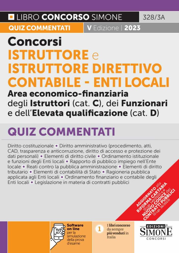 libro quiz Concorsi Istruttore