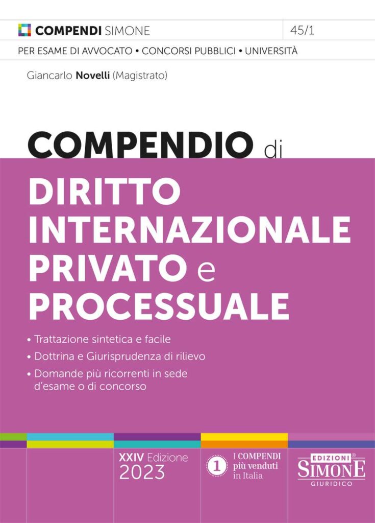 Compendio di Diritto Internazionale Privato e Processuale - 45/1