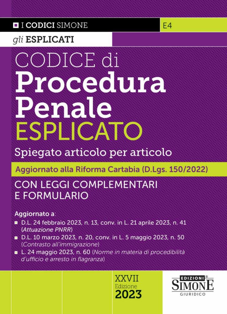 Codice di Procedura Penale Esplicato 2023
