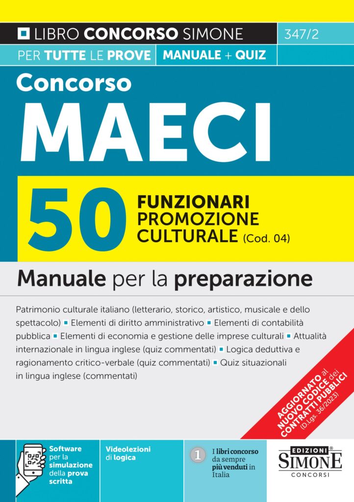 Concorso MAECI 2023 - 145 Funzionari amministrativi, contabili e consolari (Cod. 02) – Manuale - 347