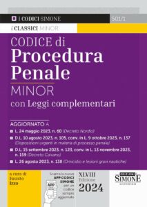 Codice di Procedura Penale Minor Leggi complementari - 501/1