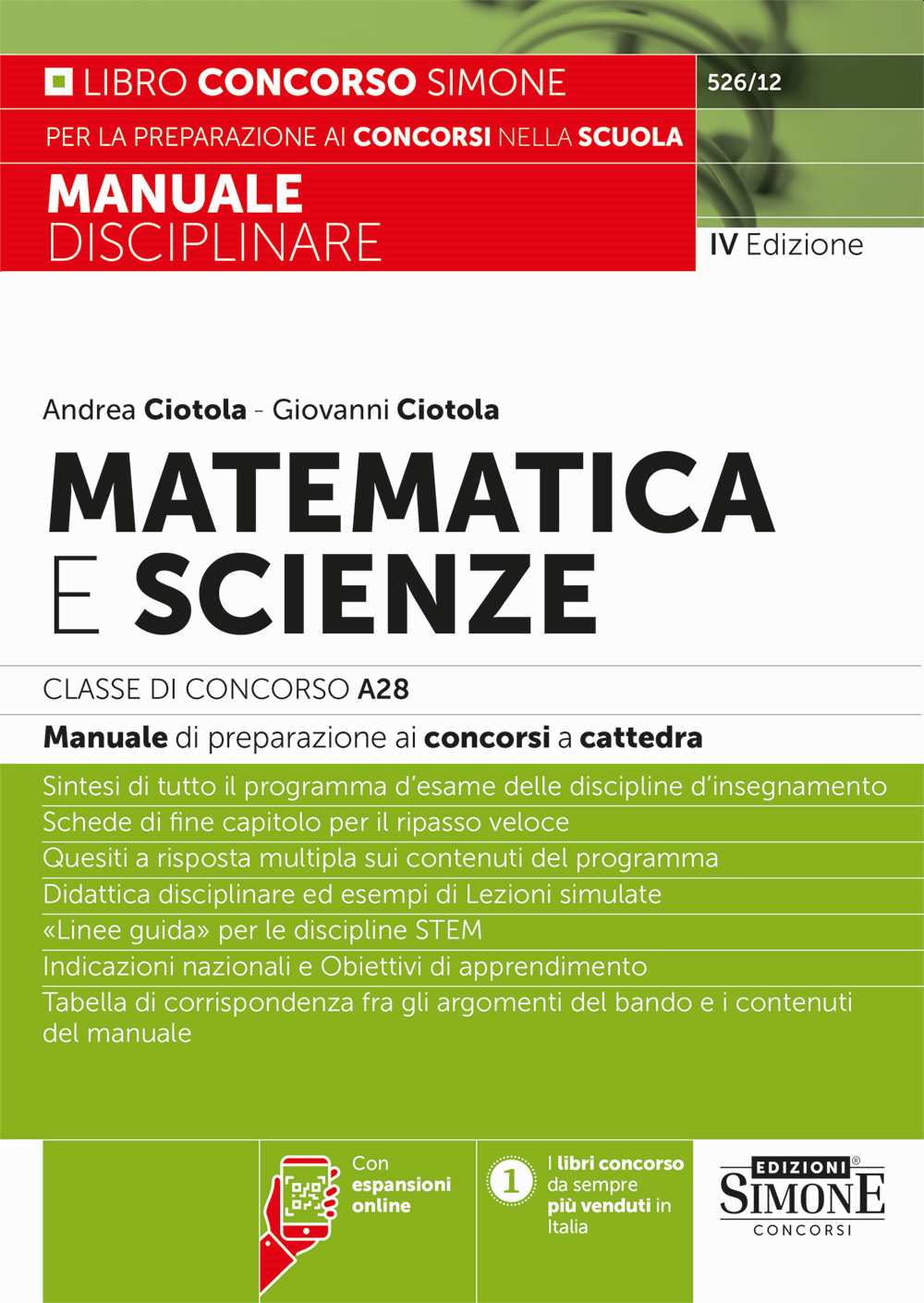 Manuale A28 Matematica Scienze
