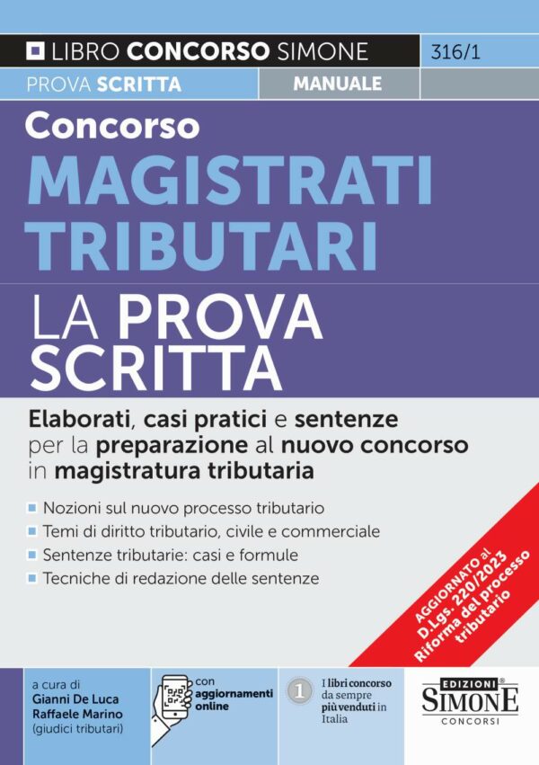 Concorso Magistrati Tributari - La prova scritta - 316/1