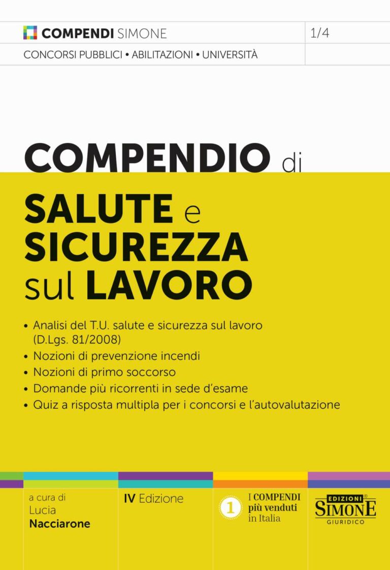 Compendio di Salute e sicurezza sul lavoro - Edizioni Simone