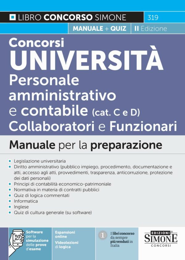 Concorsi Università Personale amministrativo e contabile (categorie C e D) Collaboratori e Funzionari - Manuale