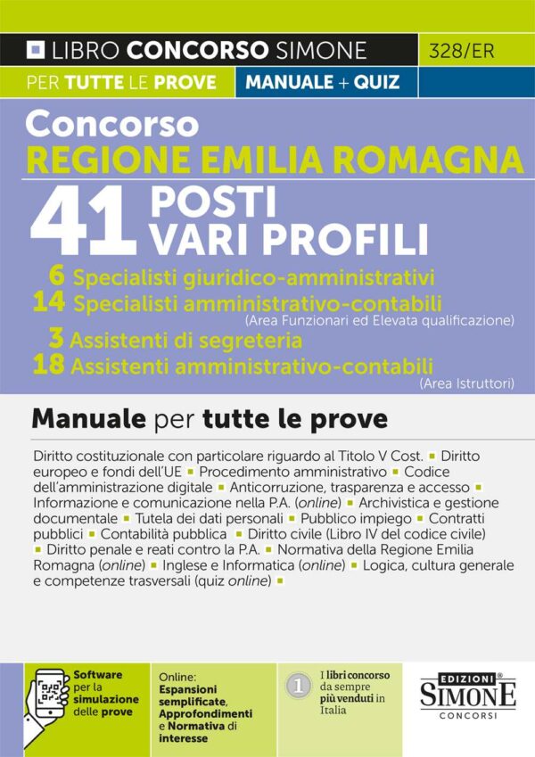 Concorso Regione Emilia Romagna - 41 Posti Vari Profili - Manuale - 328/ER