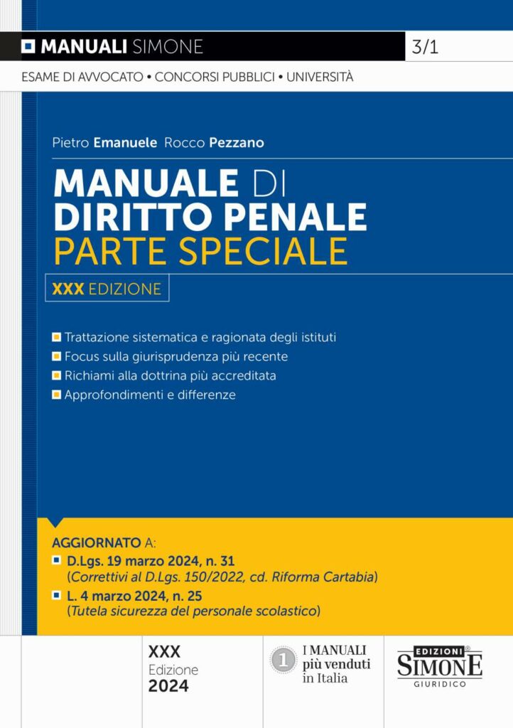 Manuale di Diritto Penale Parte Speciale - 3/1