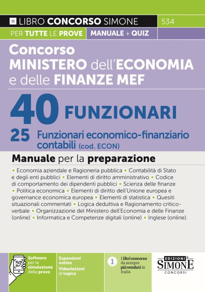 libro concorso mef