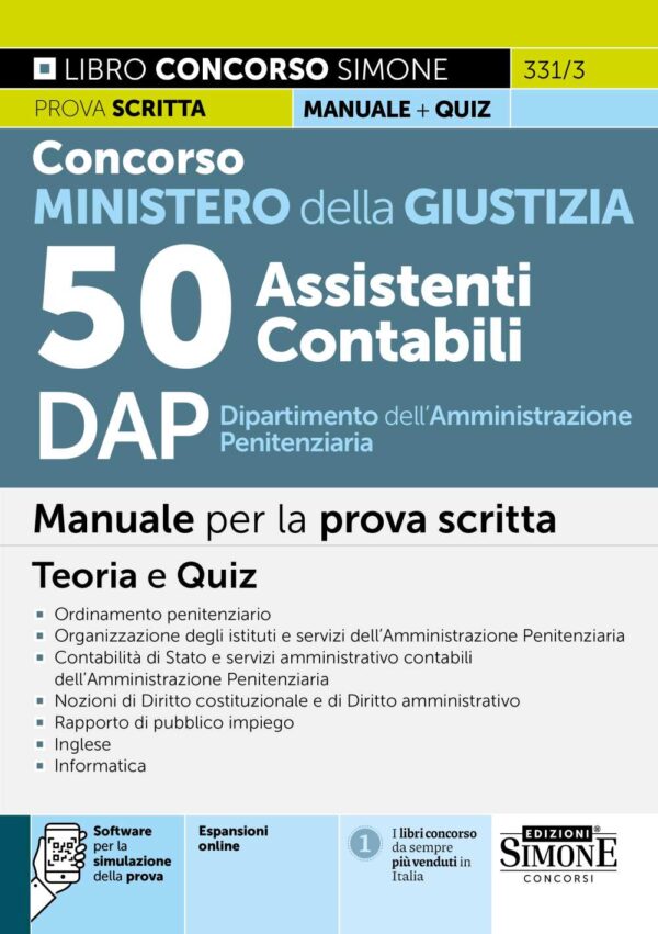 Manuale Concorso 50 Assistenti Contabili DAP Ministero Di Giustizia 