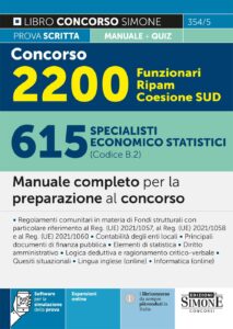 Concorso 2200 Funzionari Ripam Coesione SUD – 615 Specialisti economico statistici (Codice B.2) - Manuale - 354/5