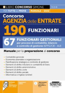 Concorso Agenzia delle Entrate - 190 Funzionari - 67 Funzionari Gestionali per processi di contabilità, bilancio e controllo di gestione (67FG/CB - AU) - Manuale per la preparazione al concorso - 313/8