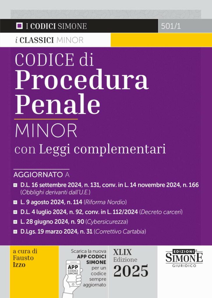Codice di Procedura Penale Minor con Leggi complementari