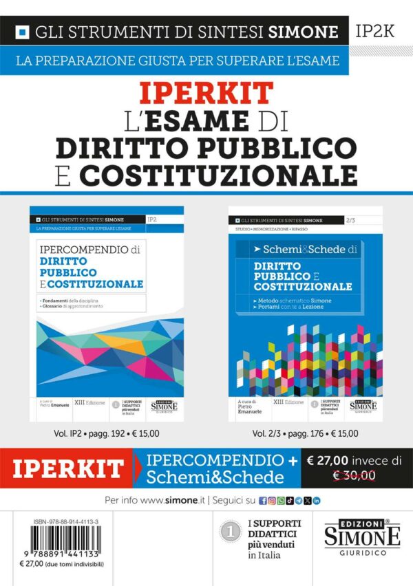 IPERKIT L'Esame di Diritto Pubblico e Costituzionale (IP2 + 2/3) - IP2K