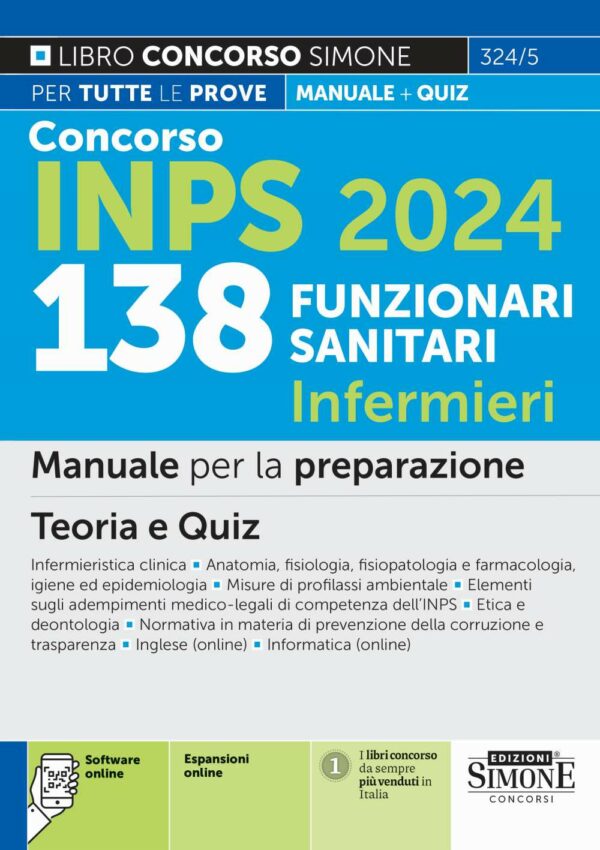 Concorso INPS 2024 - 138 Funzionari Sanitari Infermieri - Manuale - 324/5