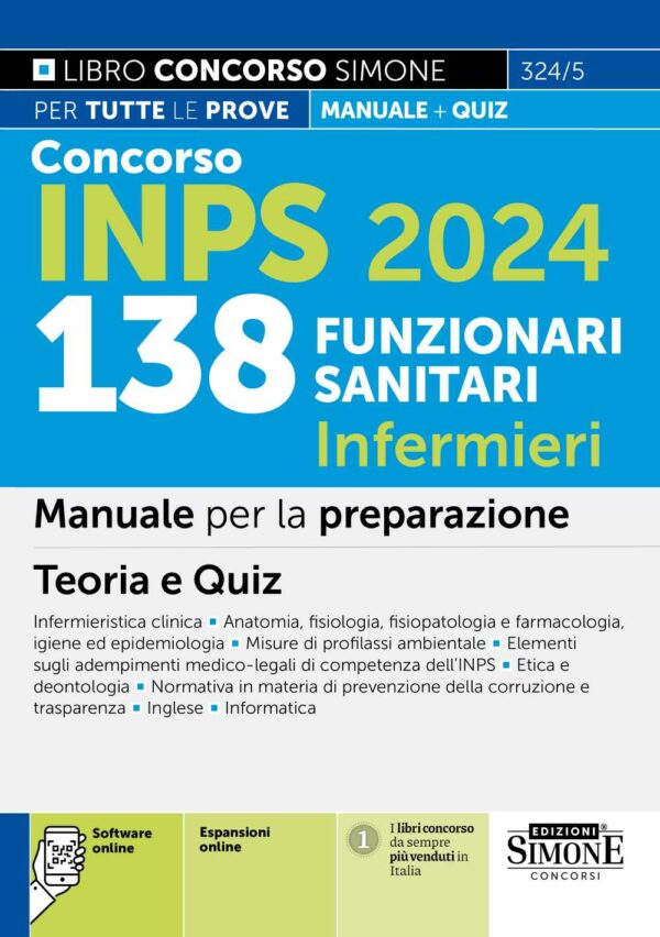 Concorso INPS 2024 - 138 Funzionari Sanitari Infermieri - Manuale - 324/5