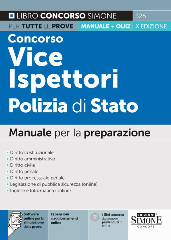 Concorso Vice Ispettori Polizia di Stato - Manuale per la preparazione - 325