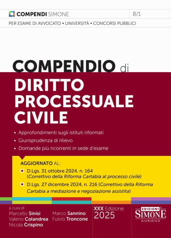 Compendio di Diritto Processuale Civile 2025