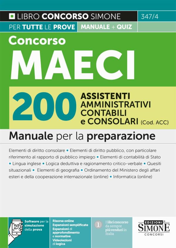 Concorso MAECI 200 Assistenti Amministrativi Contabili e Consolari (Cod. ACC) - Manuale - 347/4