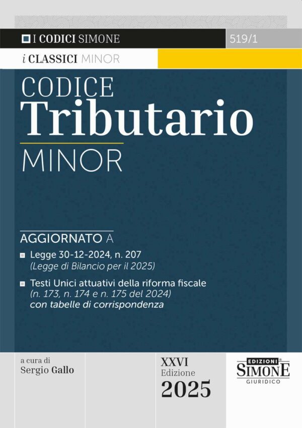 Codice Tributario Minor - 519/1