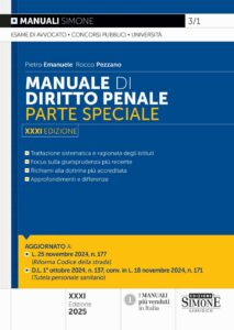 Manuale di Diritto Penale Parte Speciale 2025