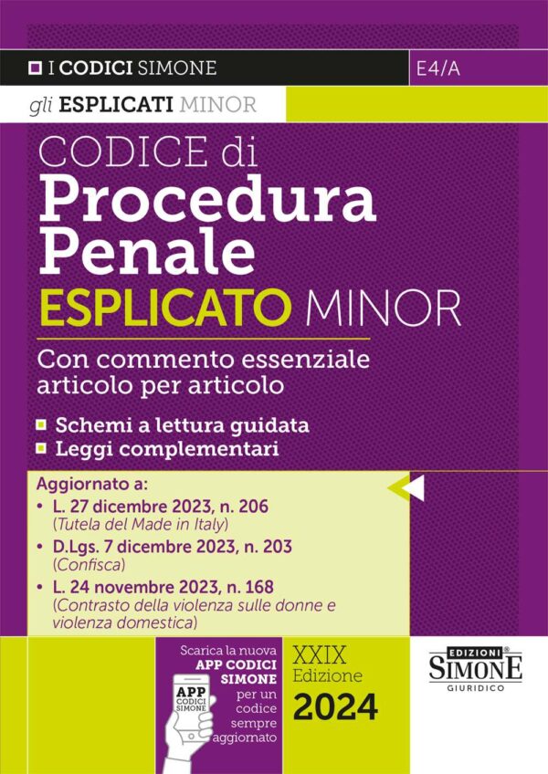 Codice di Procedura Penale Esplicato Minor - E4/A