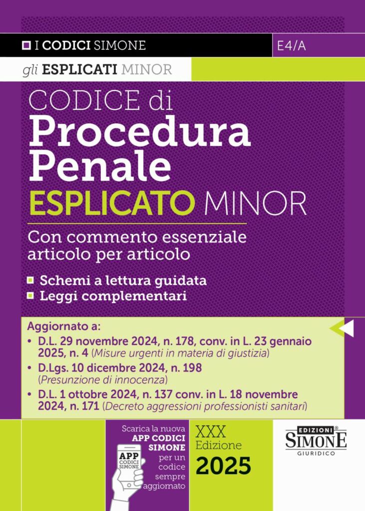 Codice di Procedura Penale Esplicato Minor