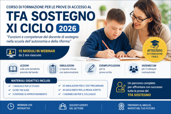 Corso TFA Sostegno XI ciclo 2026 - Prof.ssa Anna Maria Di Nocera - TF16/CORSO [Corso di preparazione]
