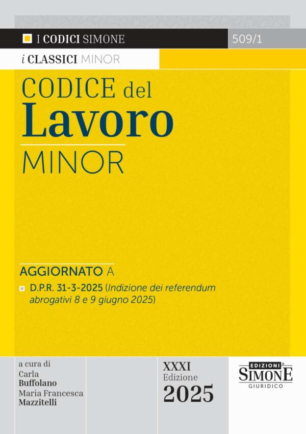 Codice del Lavoro Minor - 509/1