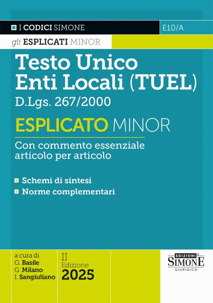 TUEL Testo Unico Enti Locali Esplicato Minor 2025