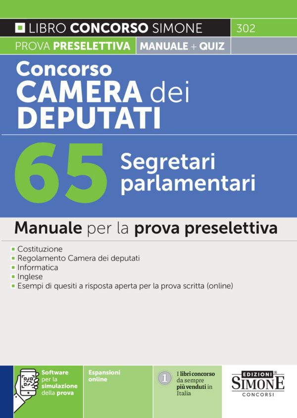 Concorso Camera dei Deputati - 65 Segretari Parlamentari - Manuale - 302