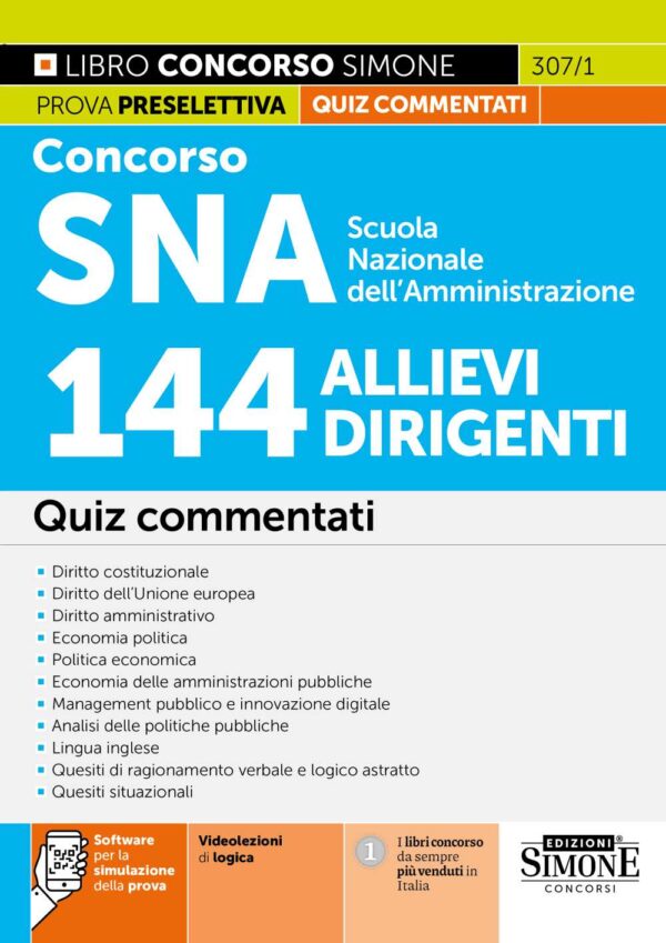 Libro dei Quiz per il Concorso SNA 2025 per 144 allievi Dirigenti