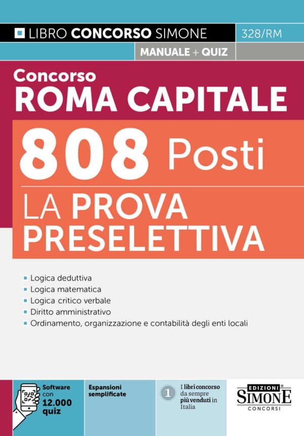 Manuale per la prova preselettiva al Concorso Comune di Roma 2025 per 808 posti
