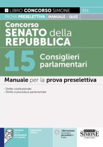 Manuale Concorso Senato della Repubblica 15 Consiglieri parlamentari 2025