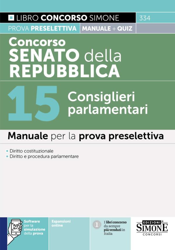 Concorso Senato della Repubblica - 15 Consiglieri parlamentari - Manuale - 334