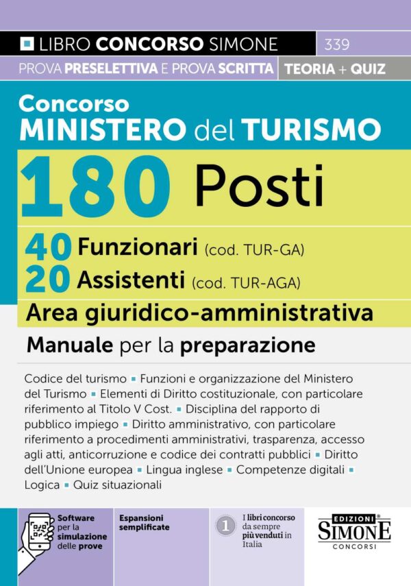 Manuale per il concorso al ministero del turismo 2025